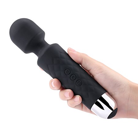 Comfy Mate Extremely Powerful Cordless Wand Vibrator Massager, Black, 9.6 Ounce