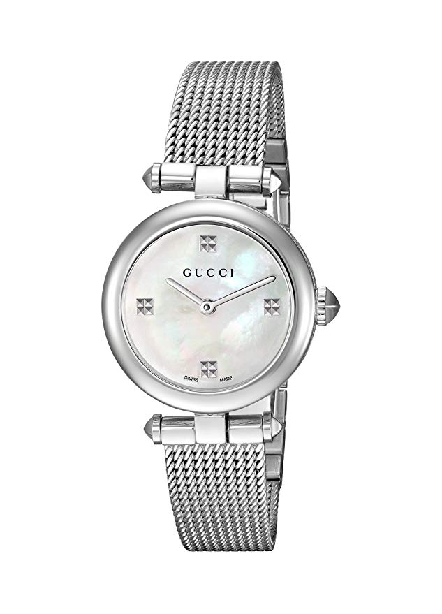 Gucci Swiss Quartz Stainless Steel Dress Silver-Toned Women's Watch(Model: YA141504)