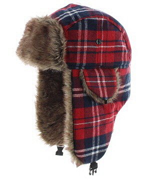 Milani Original Plaid Trapper, Styled Hunting Hat - With Fur