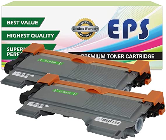 EPS Compatible Toner Cartridge Replacement for Brother TN-450 TN450 TN420 to use with MFC-7360N DCP-7065DN IntelliFax 2840 2940 MFC-7860DW MFC-7460DN HL-2270DW MFC7240 Printer (2 Pack Black)