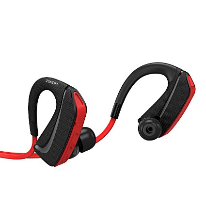 FIIL Wireless Bluetooth Headphones, Stereo Sport Water-Resistant Sweatproof Earphone,Hook Designed Secure Fit for Running Gym Exercise Headsets (Red)