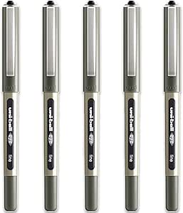 uni-ball Eye Fine Rollerball Pen 0.7 mm Line Ub-157 Black Pack of 5