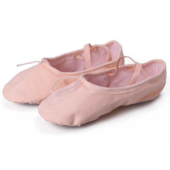 Women Ladies Girls Kids Classic Canvas split-sole Ballet Slippers Dance Gymnastics Yoga Shoes Flats