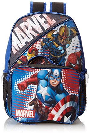 Marvel Little Boys' Avengers Heroes Backpack with Lunch Box