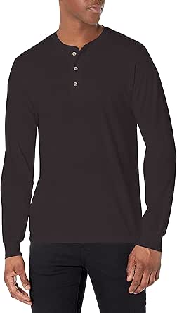 Hanes Originals Men's Tri-Blend Long Sleeve Henley T-Shirt, Lightweight Long Sleeve Tee