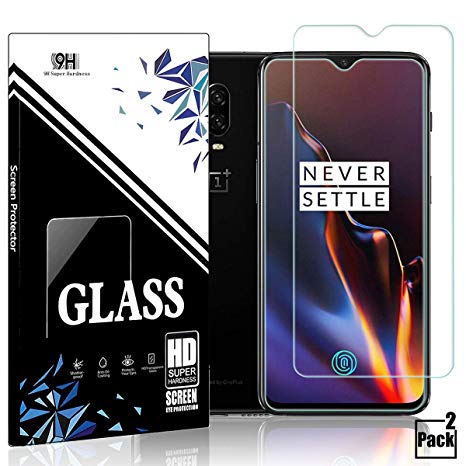 EESHELL for Oneplus 6T Screen Protector, [2 Pack] Premium HD Clear Tempered Glass, Case Friendly, Anti-Scratch, Anti-Bubble 3D Touch Accuracy Film for Oneplus 6T
