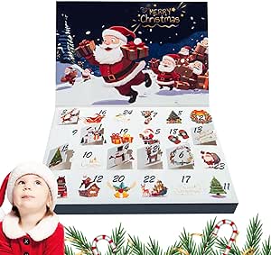 Christmas Advent Calendar 2024,Christmas Advent Calendar Boxes To Fill,Refillable Christmas Countdown Calendar with 24 Present Boxes