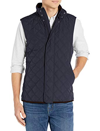 Amazon Brand - BUTTONED DOWN Men's Water Repellant Quilted Vest