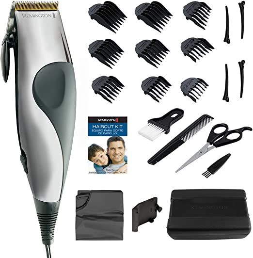 Remington Hair Cutting Kit, Stainless Steal Blades for Precise, Cleaner Haircuts, HC2000CDN/3