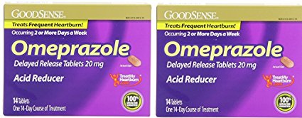 GoodSense Omeprazole Delayed Release lwLqVd, Acid Reducer Tablets 20 mg, 2 Pack (14 Count)