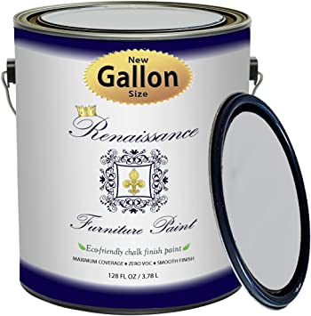 Retique It Chalk Finish Paint by Renaissance - Non Toxic, Eco-Friendly Chalk Furniture & Cabinet Paint - 128oz (Gallon), Argentine