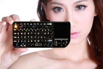 iPazzport Mini Wireless Bluetooth Keyboard with Touchpad Backlit for HTPC and Desktop KP--810-10BT