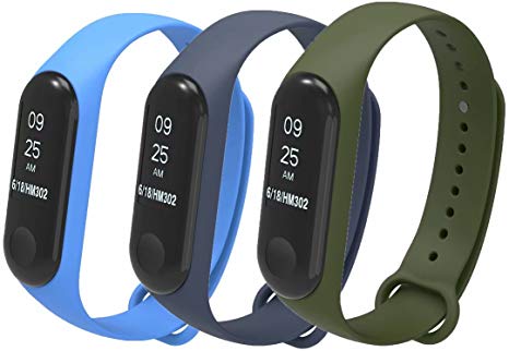 for Xiaomi Mi Band 3 Bands,T-BLUER Colourful Replacement Strap Wirstband for Xiaomi Mi Band 3/Mi Band 4 Band Smart Bracelet Accessories(No Tracker)