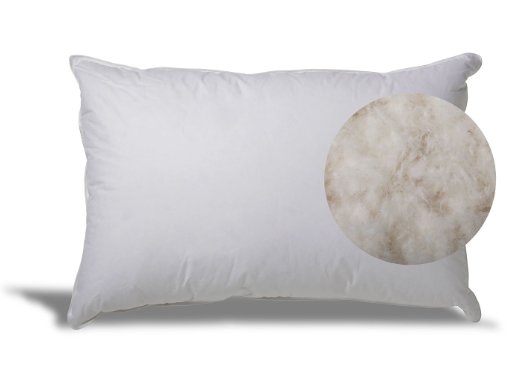 Extra Soft Down Filled Pillow Universal for Back Side and Stomach Sleepers w Cotton Casing - Made in the USA Standard