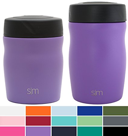 Simple Modern 12oz Rover Food Jar - Kids Vacuum Instulated 18/8 Stainless Steel Leak Proof Lunch Box Baby Food Storage Container - Hydro Thermos Flask - Lilac Purple