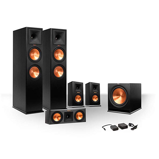 Klipsch 5.1 RP-250 Reference Premiere Speaker Package with R-110SW Subwoofer and a FREE Wireless Kit (Ebony)