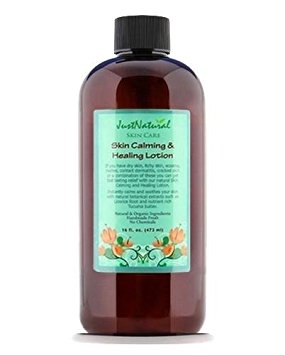 Skin Calming & Healing Lotion | Best Moisturizer for Treatment of Dry, Itchy or Cracked Skin, Eczema, Rashes & Contact Dermatitis | Natural Skin Care Provides Long Lasting Relief