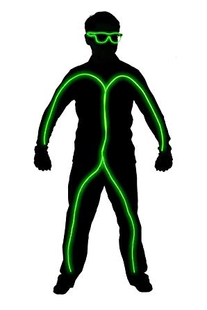 Light up Stick Figure Costume Kit Includes Lights,Shades-Clothing Not Included