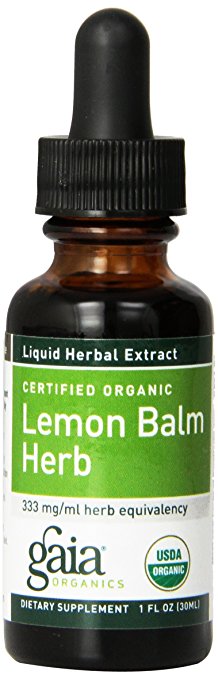 Gaia Herbs Lemon Balm Herb Supplement Bottle, 1 Ounce (Pack of 2)