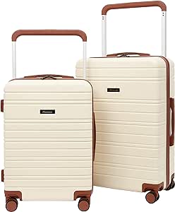 Travelers Club 26" and 20" Navigate Luggage Set, Ivory, 2PC Set