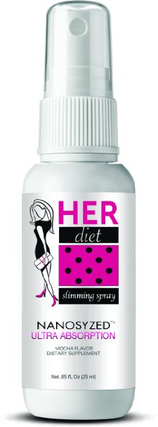 HERdiet Slimming Spray with Nanotechnology 1 Month Supply Mocha Flavor Weight Loss Diet Aid Appetite Suppressant Non Stimulant