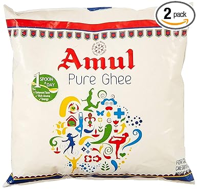Throni Amul Pure Ghee 500ml Pouch with Best Wishes Card (Pack of 2)