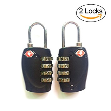 iMagitek TSA Approved 4 Digit Set-Your-Own Combination Security Lock for School Gym Locker, Luggage Suitcase Baggage, Filing Cabinets, Toolbox, Backpack, Briefcase or Pelican Case and More (2 Pack)
