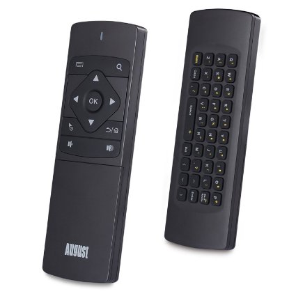 August PCR500 - Air Mouse and Keyboard for Multimedia PCs, iOS and Android TV Boxes - Universal Radio Frequency Remote Control
