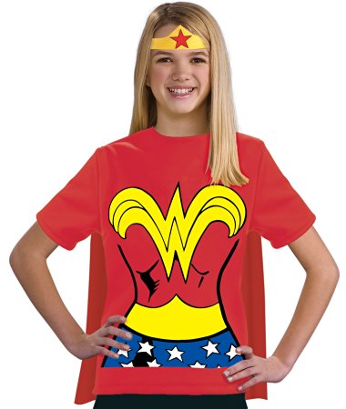 Justice League Child's Wonder Woman 100% Cotton T-Shirt - Medium