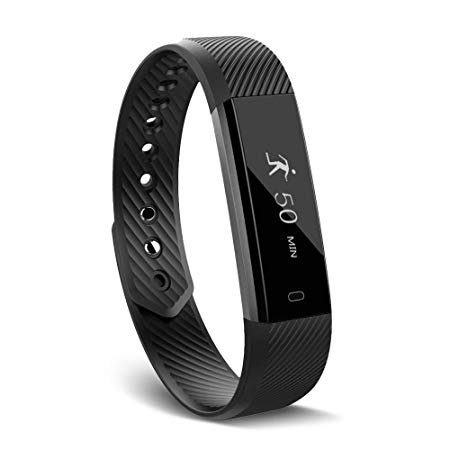 Smart Fitness Band, MUZILI 115 Activity Tracker Sleep Monitor, Fitness Tracker IP68 Waterproof Pedometer Calorie Counter 14 Sport Modes Smart Bracelet for iPhone and Android Phone