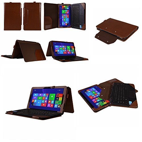 Mama Mouth Customized PU Leather Keyboard Portfolio Case Cover Skin for 125 ASUS Transformer Book T300 Chi Windows 81 Tablet Brown
