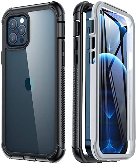 Gospire Compatible with iPhone 12 Pro Max Case, [360° Full Body Heavy-Duty Protection] with [Built-in Screen Protector] Case Support Wireless Charging Designed for iPhone 12 Pro Max 6.7 Inch (2020)