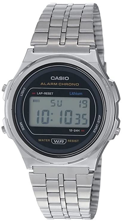 Casio Digital Black Dial Unisex-Adult Watch-A171WE-1ADF