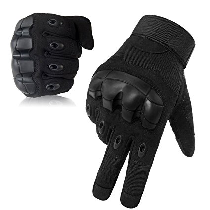 JIUSY Touch Screen Military Rubber Hard Knuckle Tactical Gloves Full Finger Cycling Motorcycle Gloves