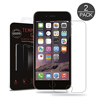 (Pack of 2) iPhone 6/6s Screen Protector, Akwox Ultra thin 0.33mm HD Clear 9H Tempered Glass Screen Protector Film For iPhone 6/6s