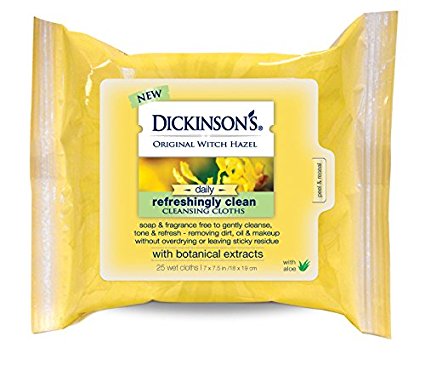 Dickinson's Refreshingly Clean Cleansing Cloths, 25 Count