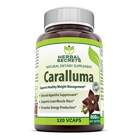 Herbal Secrets Caralluma 800mg Per Serving 120 Vegetarian Capsules