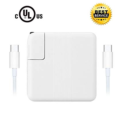 29W USB C Power Adapter for Apple MacBook 12-inch(2015),iPhone, iPad,Replacement Power Adapter Charger with USB-C to USB-C Charger Cable(White)