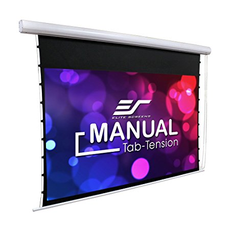 Elite Screens Manual Tab Tensioned Screen Home Theater Projection Screen (MT100XWH)