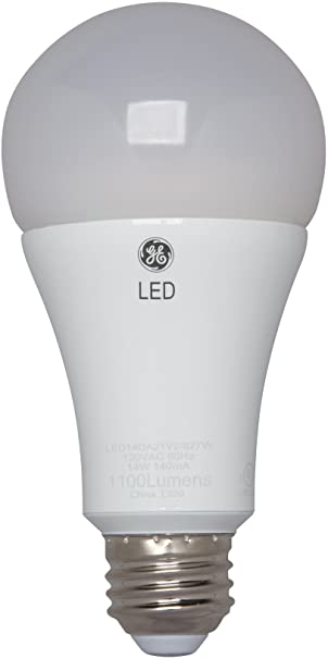 GE Lighting 23006 Extra Soft White LED 17-Watt (100-watt replacement), 1520-Lumen A21 Bulb with Medium Base, 1-Pack