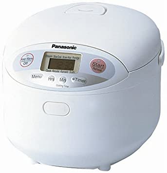 Panasonic SR-MM10N 5-Cup Rice Cooker/Warmer with Advanced Fuzzy-Logic Technology, White