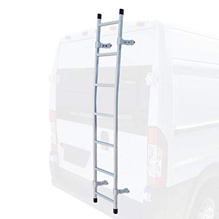 Vantech Rear Access Ladder. Fits Sprinter, ProMaster, Transit Cargo & Nissan NV High Roof (Silver)