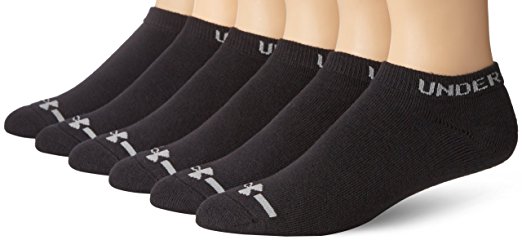 Under Armour Men's Charged Cotton No-Show Socks (Pack of 6)