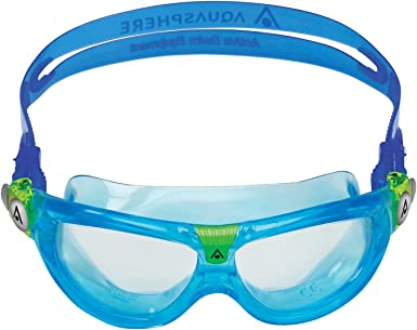 Aquasphere SEAL Kids (Ages 3 ) Swim Goggles, Made in ITALY - Wide Vision, Comfort, E-Z Adjust, Anti Scratch & Fog, Leak Free