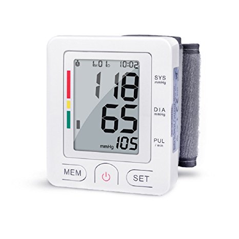 Blood Pressure Monitor,Sinvitron Digtal Wrist Blood Pressure Cuff Machine,IHB and WHO indicator,FDA Certified,Two User Modes,2 x 90 momery for home use