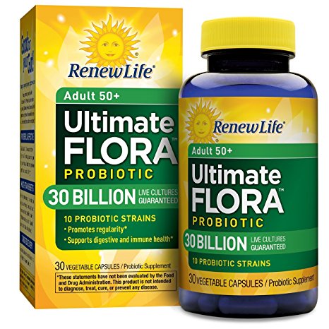 Renew Life Adult 50  Probiotic, Ultimate Flora, 30 Billion, 30 Capsules