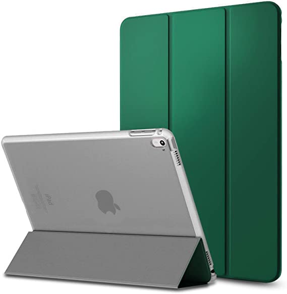 MoKo Case Fit iPad Pro 9.7 - Slim Lightweight Smart-shell Stand Cover with Translucent Frosted Back Protector Fit Apple iPad Pro 9.7 Inch 2016 Release Tablet, Pine Forest (with Auto Wake/Sleep)