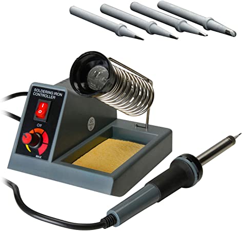 Stanz (TM) 58W Variable Temperature Soldering Station, Soldering Iron, Soldering Gun with Extra Tips