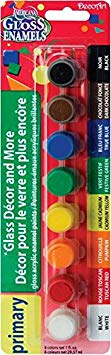 DecoArt DAPK218-B Americana Gloss Enamel Paint Pots, Primary,