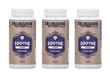 Fromonda Soothe Talc-Free Body Powder, All Natural Unscented (3 Pack), Trial Size